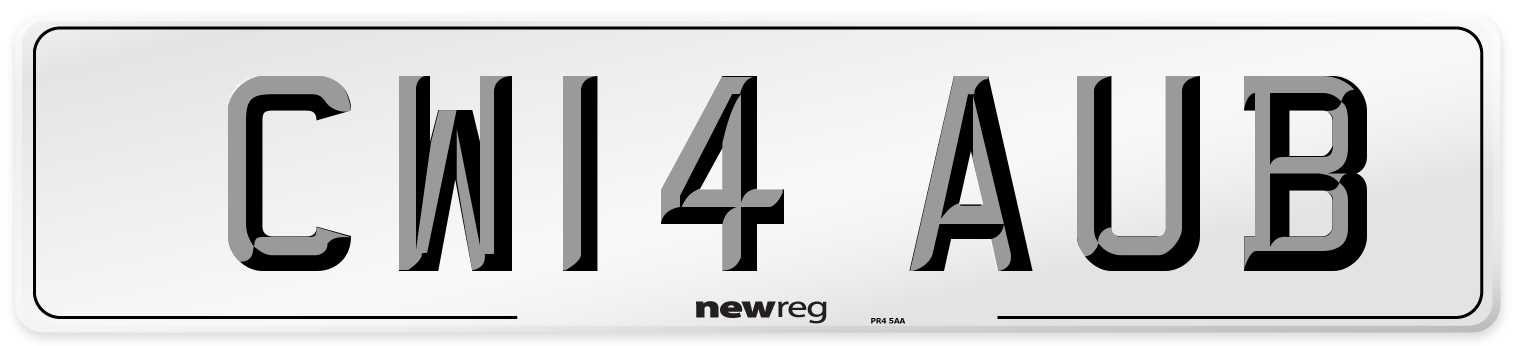 CW14 AUB Number Plate from New Reg